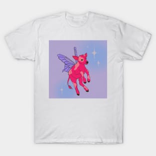 Bright pink fairy cow T-Shirt